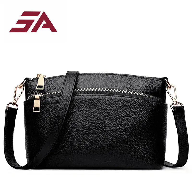 

SA 2018 new genuine leather women bag samplaner brand small crossbody bags causal shell shoulder bags messenger bag for girls