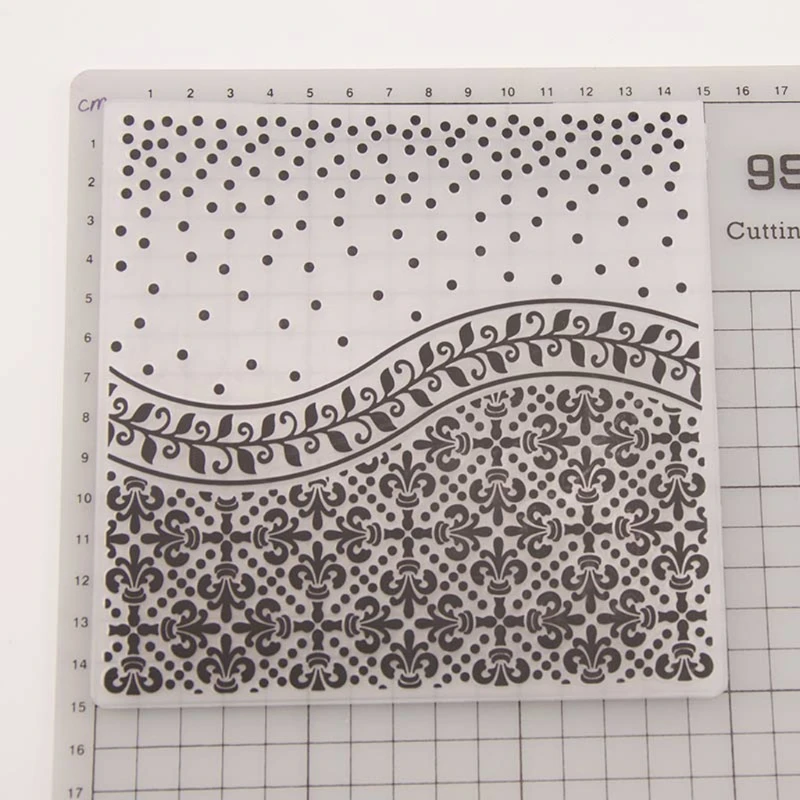 

Plastic Embossing Folder Template for DIY Scrapbook Photo Album Card Flower Art