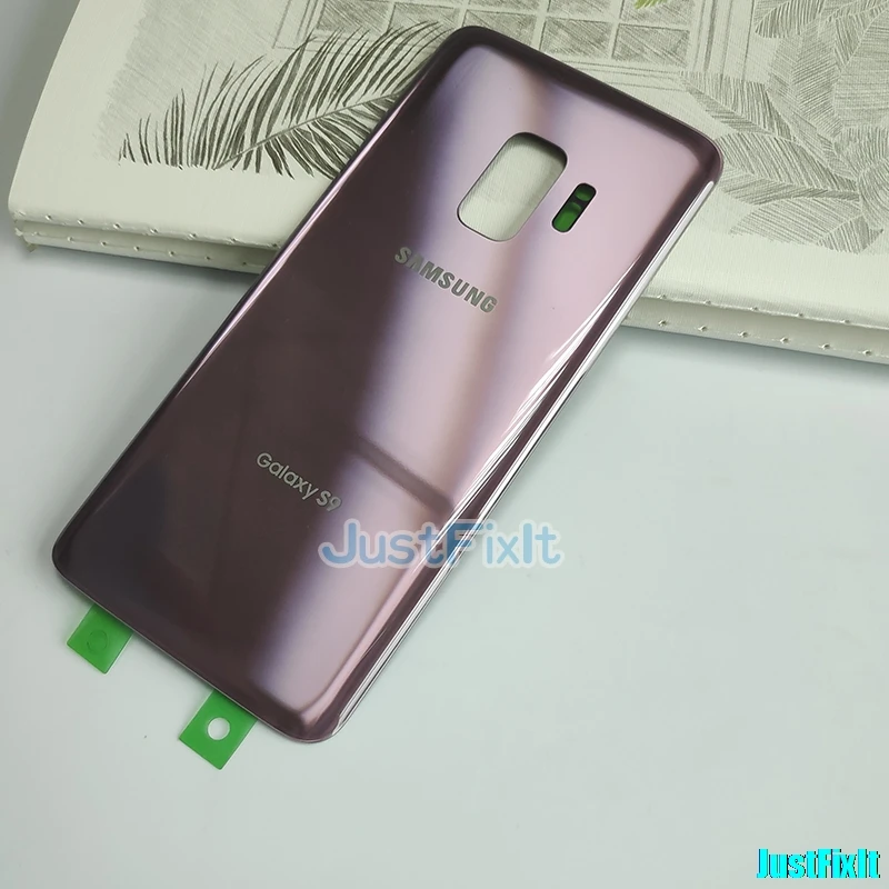 Чехол для SAMSUNG Galaxy S9 S9 plus S9+ G965 G965F G960F G960, задняя крышка для батареи, корпус из заднего стекла, сменная Крышка для батареи - Цвет: purple