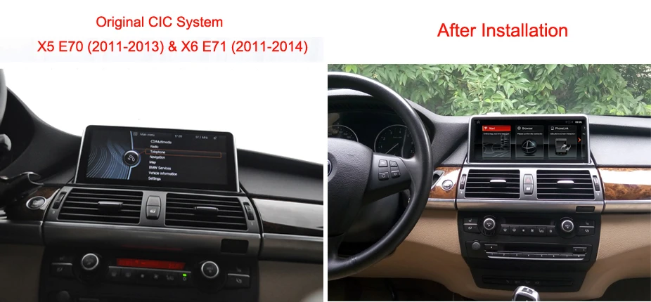 Discount COIKA 10.25" Android 9.0 Car Stereo For BMW X5 E70 X6 E71 2007-2013 GPS Navi Receiver Google BT DAB Carplay Phonelink 2+32G RAM 2