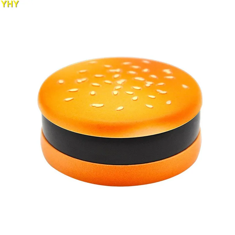 Cookie Biscuit Hamburger Novelty Metal Zinc Alloy 2 Layer Herb Grinder Tobacco Herb Grinder Metal Shark Teeth Burger07