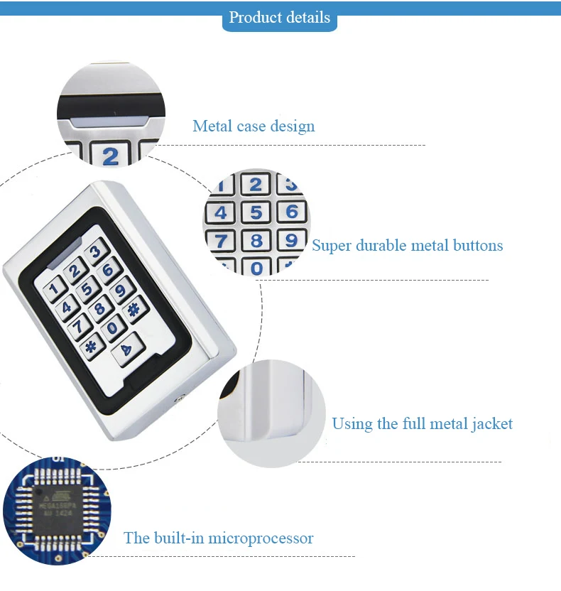 Hfsecurity RFID Клавиатура доступа пароль 13.56 мГц карт ic Дверные рамы Карт-ридеры двери офиса Управление доступом безопасности Системы