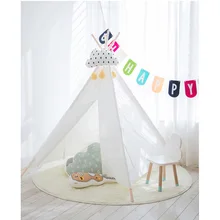 Ярд чистый цвет детский домик для игр замок принцесса Игровая палатка для детей игрушки для помещений детский домик-вигвам палатка белый/синий/розовый