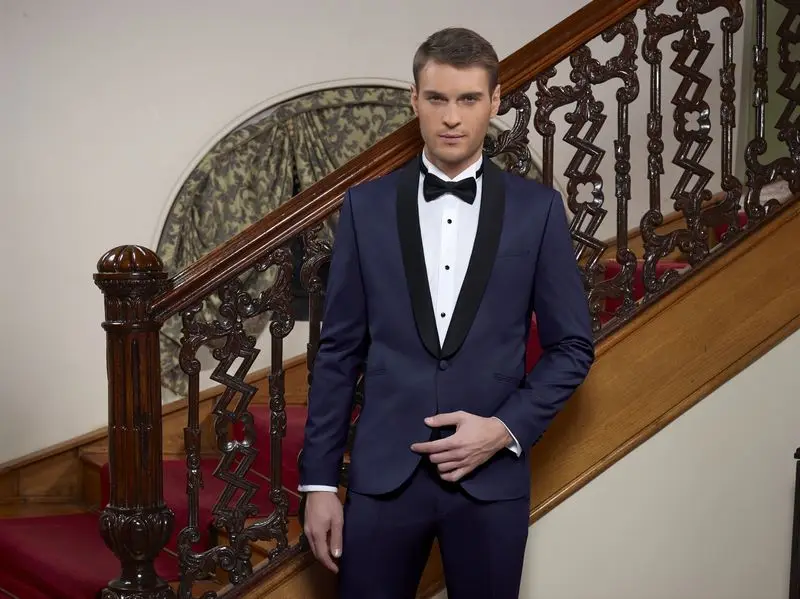 

Black Shawl Lapel Costume Homme Mariage Navy Blue Formal Men Wedding Suits 2018 Slim Fit Groom Tuxedos Mens Blazer Party 2 Piece