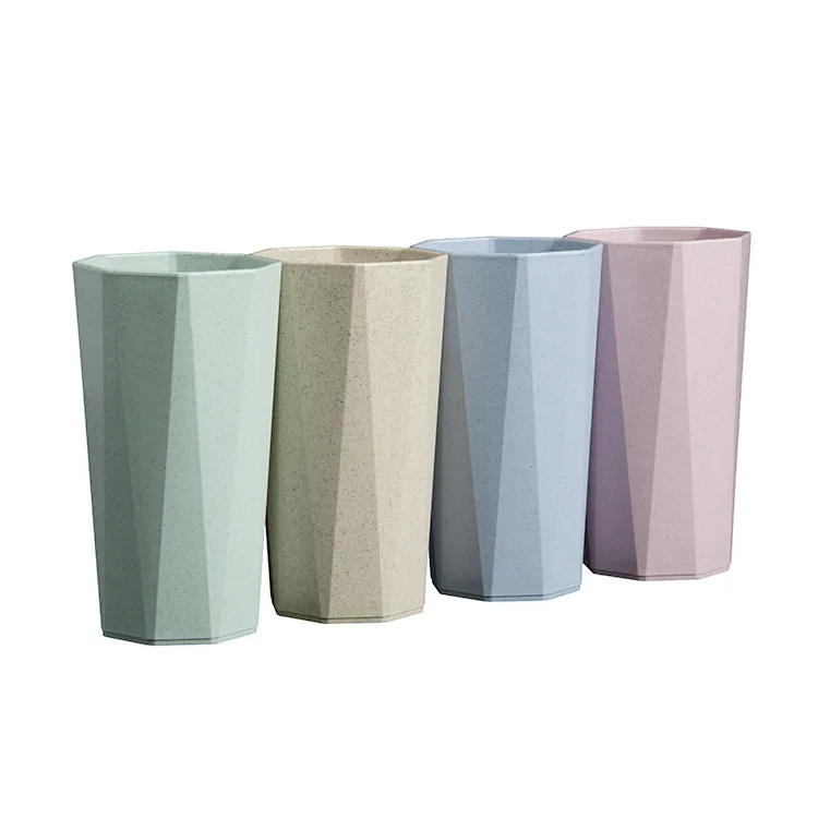 

1pc Eco-friendly Eur-style Wheat Straw Eco-friendly Plastic Cups Toothbrush Holder Cup Pp Rinsing Cup Wash Tooth Mug