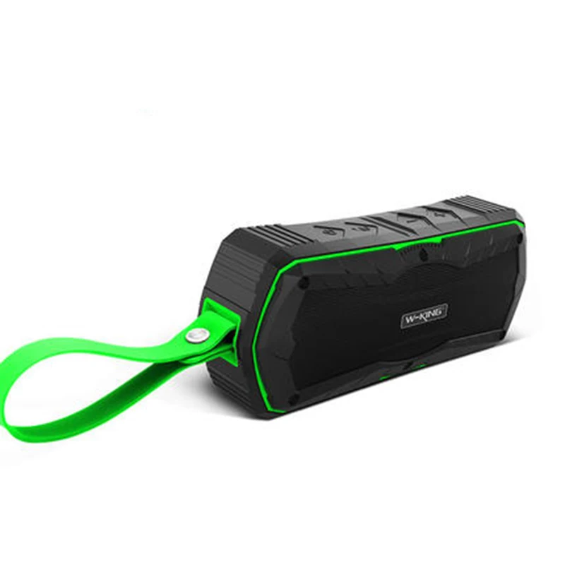 W-KING беспроводной динамик s bluetooth сабвуфер динамик для беспроводного зарядного устройства для мобильного телефона caixa de som portatil bluetooth аудио - Цвет: Green