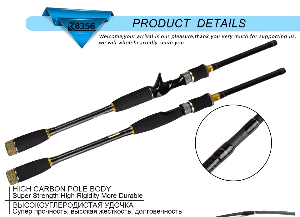 K8356 99%Carbon Lure Rod 4 Section CastingSpinning Fishing Rod 1.8 2.1 2.4 2.7 3.0m Travel Stitching Saltwater Pole Fish Tools(12)