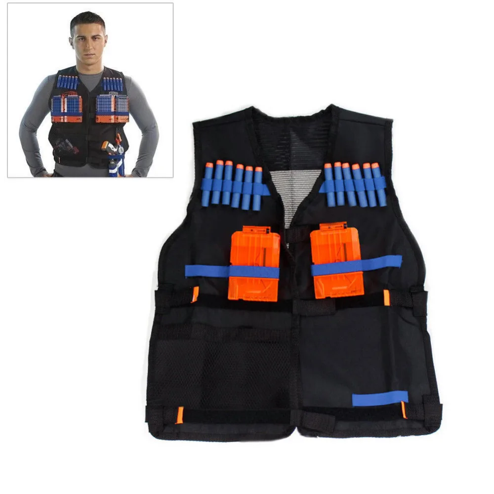 Tactical Vest Jacket Waistcoat Magazine Ammo Holder for Nerf N Strike