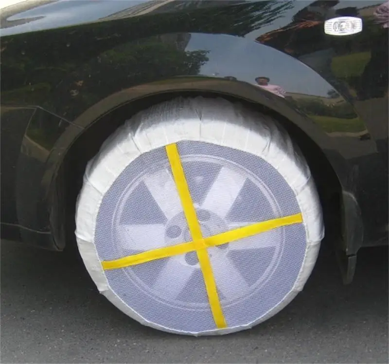 Small size KA 2pcs fabric textile snow chains,snow sock for car Tire