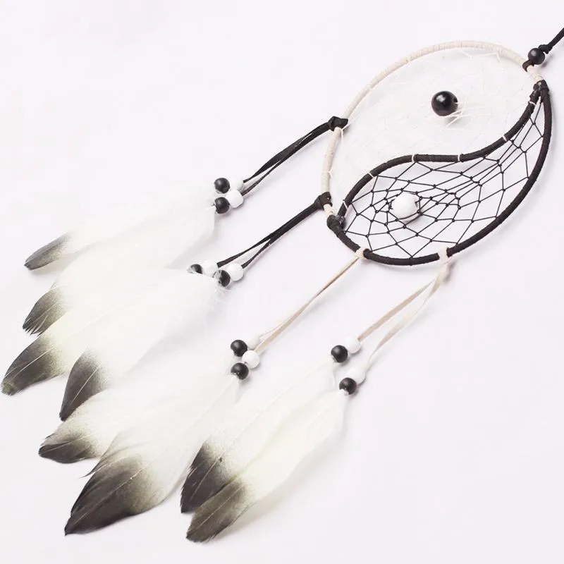 1PCS 6.5" Diameter Dream Catcher Handmade Traditional Dream Catche Yin Yang 16" Long Home Decoration Hot