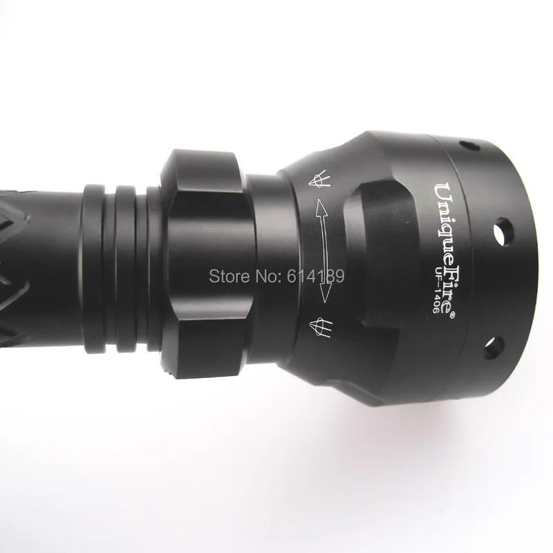 UniqueFire UF-1406 CREE XM-L2 1200lm 5-режим масштабирования светодиодный фонарик(2x18650