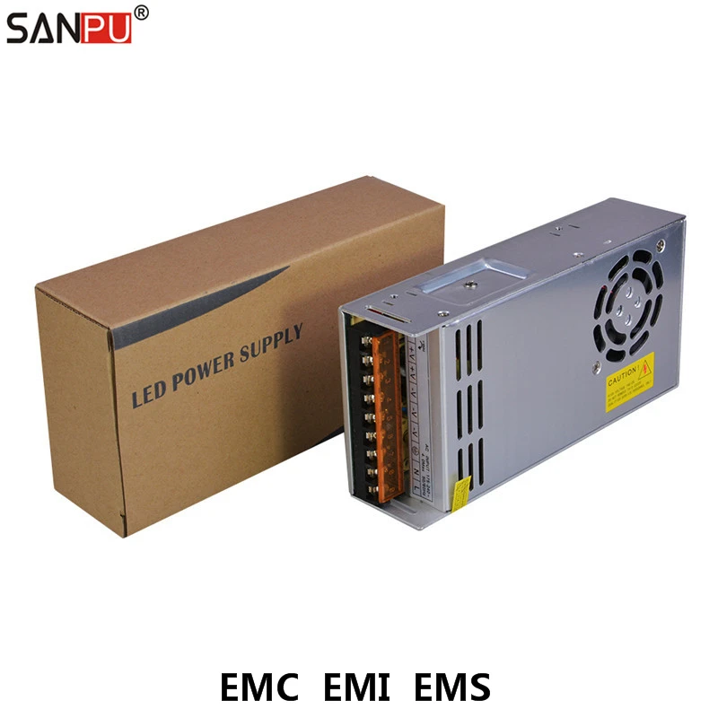 SANPU EMC EMI EMS SMPS 350 Вт импульсный источник питания 12VDC 30A светодиодный драйвер 12 Вольт 220 В-12 в AC-DC преобразователь трансформатора 12В