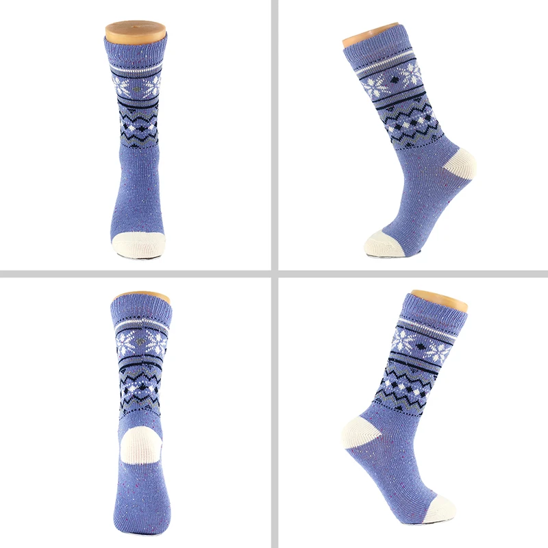 Мериносовой шерсти женские шерстяные носки высококлассные Цвет точки жаккардовая брендовые зимние теплые Coolmax компрессионный Женские повседневные ботильоны носки 2PK