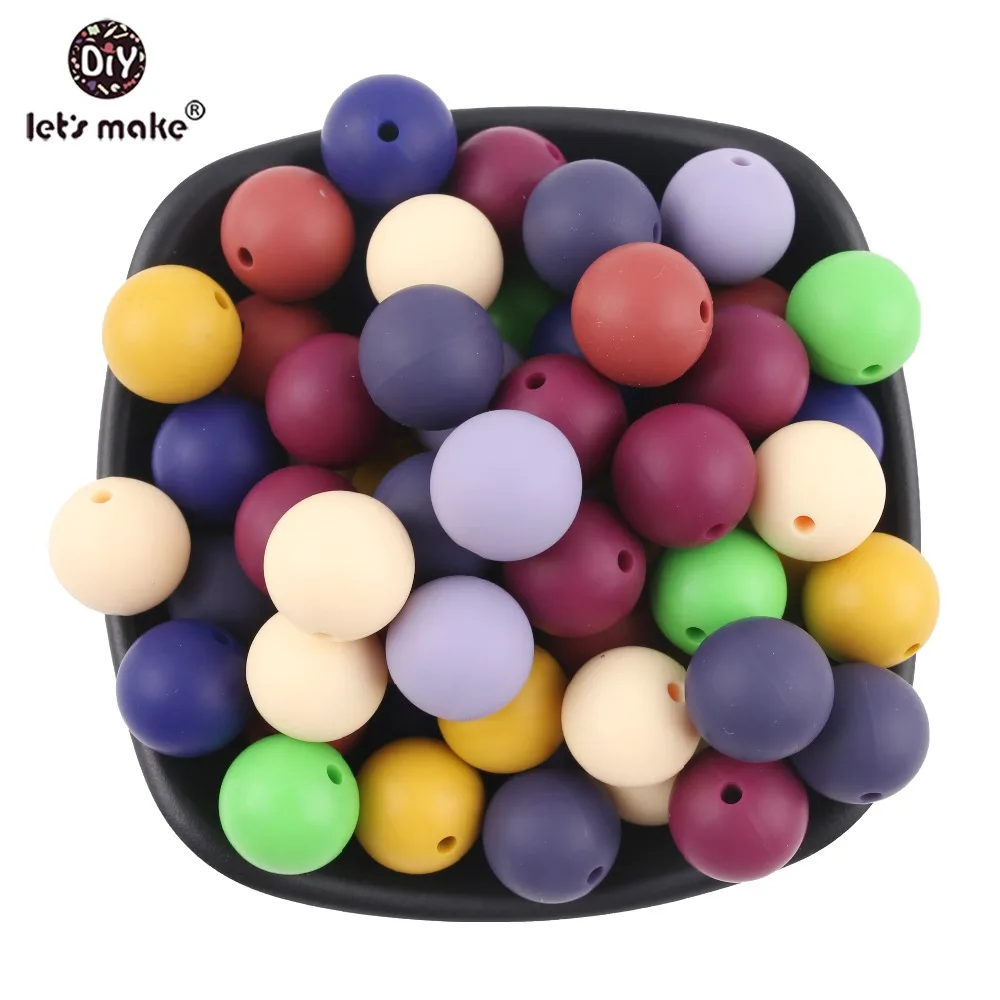 

Let's Make Baby Teether 15mm 20pc Silicone Beads Round Play Gym Accessories Strengthening Tooth Training Teething Toys And Gifts
