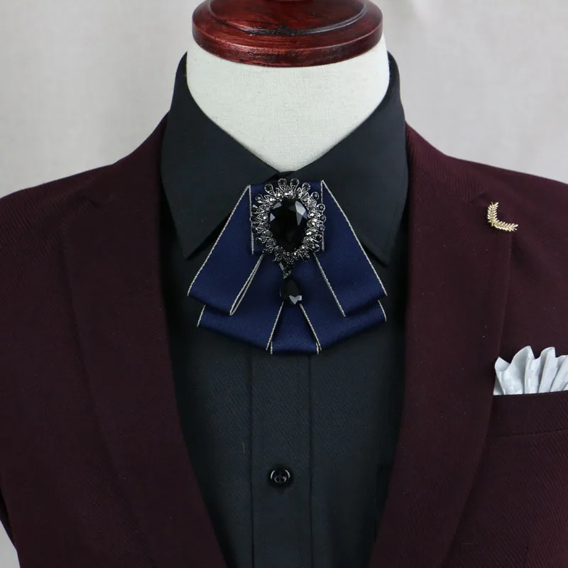 Mantieqingway модная Лента Галстуки для мужчин бизнес Банкетный гравата, тонкий воротник галстук-бабочка для Свадебные, для жениха костюмы воротник галстук