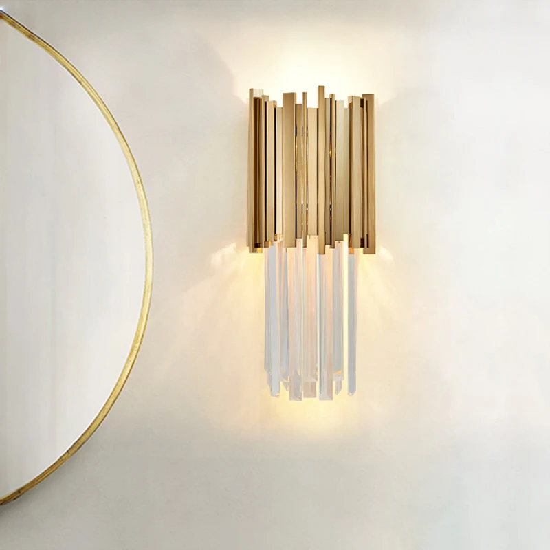 Preise Moderne Glanz Kristall Led Wand Lampe Gold Metall Schlafzimmer Led Wand Leuchten Esszimmer Führte Wand Licht Wohnzimmer leuchte