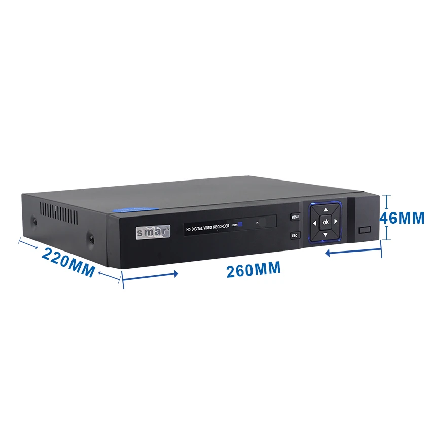 Tanie Smar 16CH 5w1 AHD dvr wsparcie CVBS TVI AHD analogowe kamery ip HD P2P chmura H.264 VGA HDMI wideorejestrator RS485 Audio