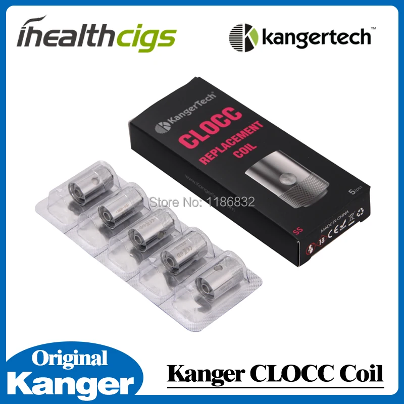 10 шт./alot 100% оригинал Kanger CLOCC катушки 0.5ohm 1.5ohm 1.0ohm и SS316L 0.15ohm Ni200 замена головки катушки для CLTANK