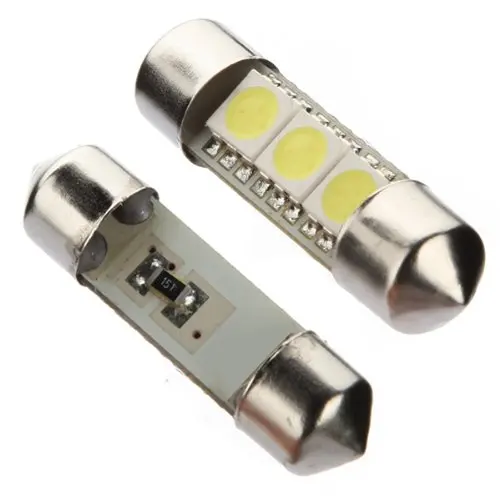 TOYL 2 * C5W 3 светодиодный SMD 5050 34 мм налет ксенон Blanc Ampoule navette Festons dome plafonnier voiture lumiere |
