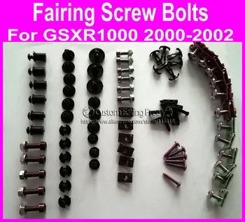 

motobike parts screw bolts kit for Suzuki GSXR 1000 2000 2001 2002 black fairing dag screws gsxr1000 2000 01 02 coupling bolt se
