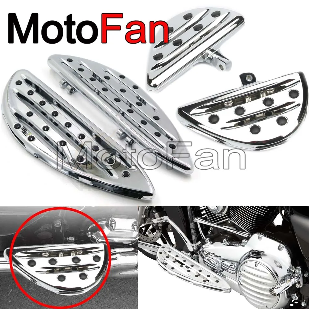 Custom Motorcycle Driver Floorboards Passenger Footrest Chrome for