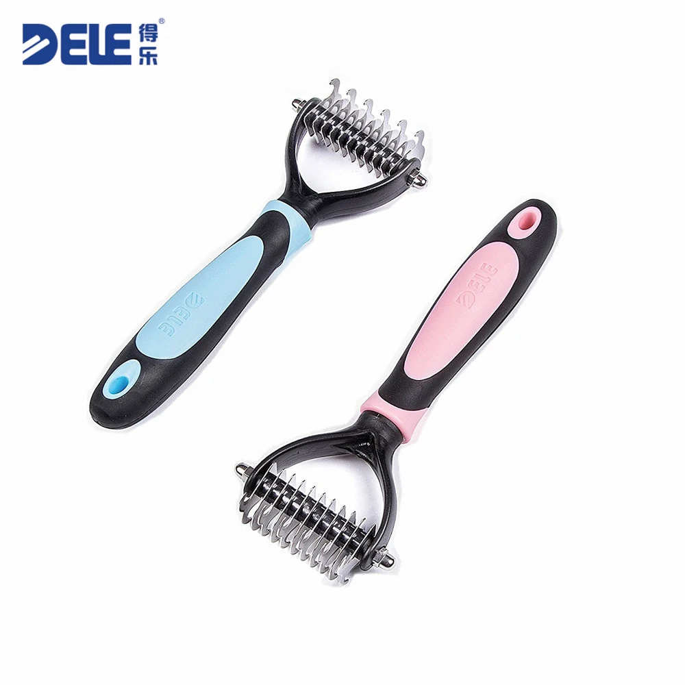 DELE Pet Fur Grooming Tool Long Short Hair Removal Dog Brush With