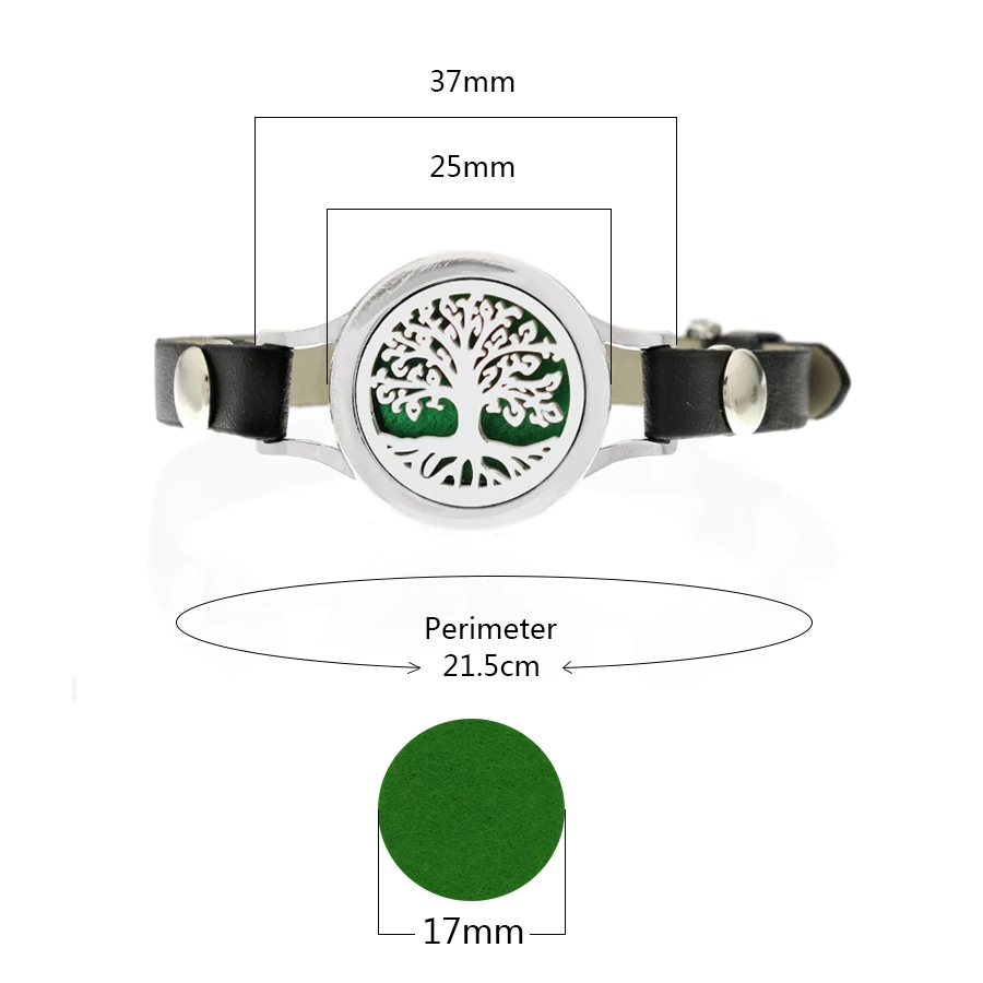 Цветок жизни эфирное масло диффузор медальон браслет ПУ Твист винт 25 мм медальон для женщин мужчин Арома браслет 10 подушек