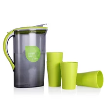 Bpa-frei Krug Plastik Kaltem Wasser Container Wasserkocher Wasserkrug Sätze Kantinen mit 4 Tassen für Haus und Küche, Set von 5, XBH0365