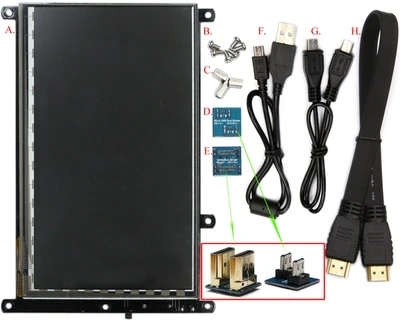 ODROID-VU7 Plus ODROID 7 дюймов 1024x600 HDMI дисплей с мультитач для ODROID-XU4 XU3 C2 C1+ C1-требуется 2 недели