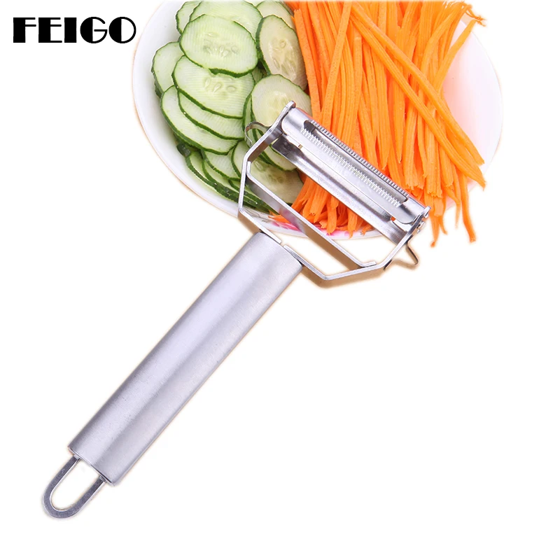 FEIGO Hot Sale 2in1 Stainless Grater Multifunctional Cutter Tomato Slicer Potato Carrot Fruit