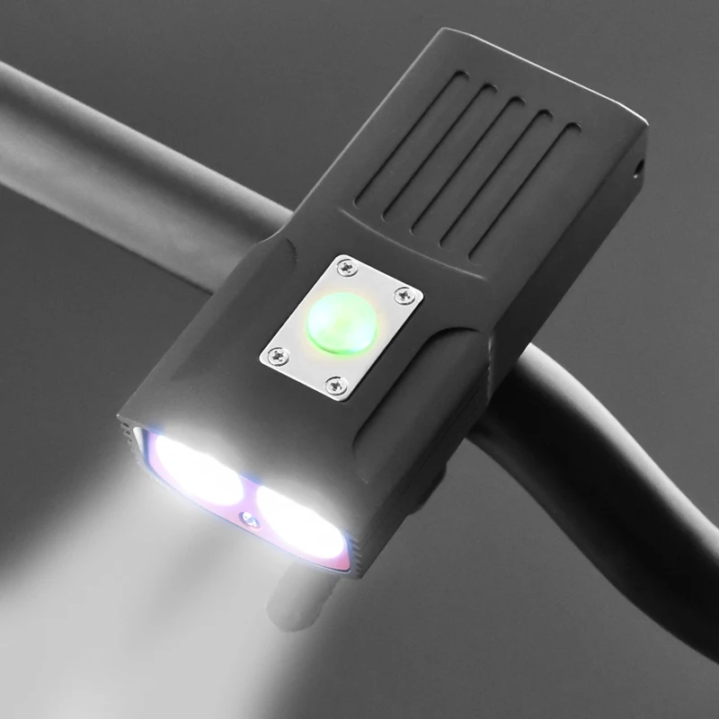1800LM XM-L2 светодиодный USB Перезаряжаемый передний руль велосипеда ЖК-свет для велосипедов встроенный аккумулятор
