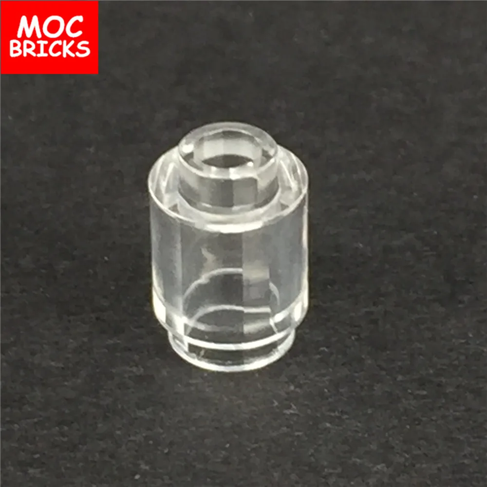 

100pcs\lot Round Brick 1x1 transparent clear Compatible part 3062b MOC rebrickable building blocks toys bricks creators kids