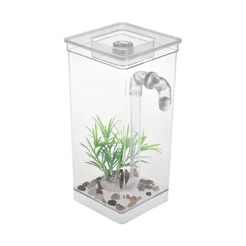 

Aquarium Self Cleaning Small Fish Tank Bowl Convenient Acrylic Desk Aquarium for Office Home Creative Gifts for Children