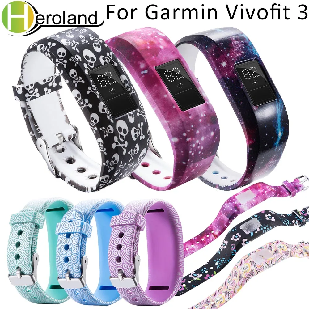 Силиконовый ремешок для часов Garmin Vivofit 3 ремешка мягкая запасная металлическая