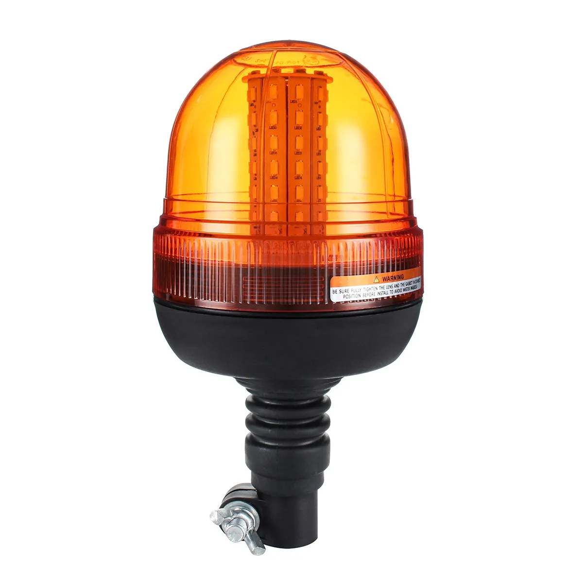 

NEW LED Rotating Flashing Amber Beacon Flexible DIN Pole Tractor Warning Light Traffic Light Roadway Safety