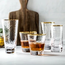 Прозрачная Золотая оправа стеклянная кружка напиток Стакан Кружка для подарка домашняя термостойкая Питьевая чашка бокал для вина Бар Кафе офисная стеклянная посуда