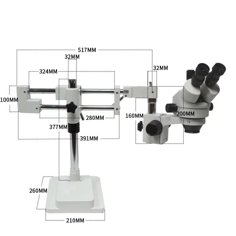 3.5X-90X двойной бум стенд Стерео Зум тринокулярный микроскоп + 14MP камера + светодио дный 144 шт. светодиодный микроскоп для промышленного