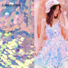 130x50 см Сделай Сам Лазерная большая блестящая ткань блестящая Яркая блестящая ткань для одежды сценический фон вечерние, свадебные, домашний декор D665