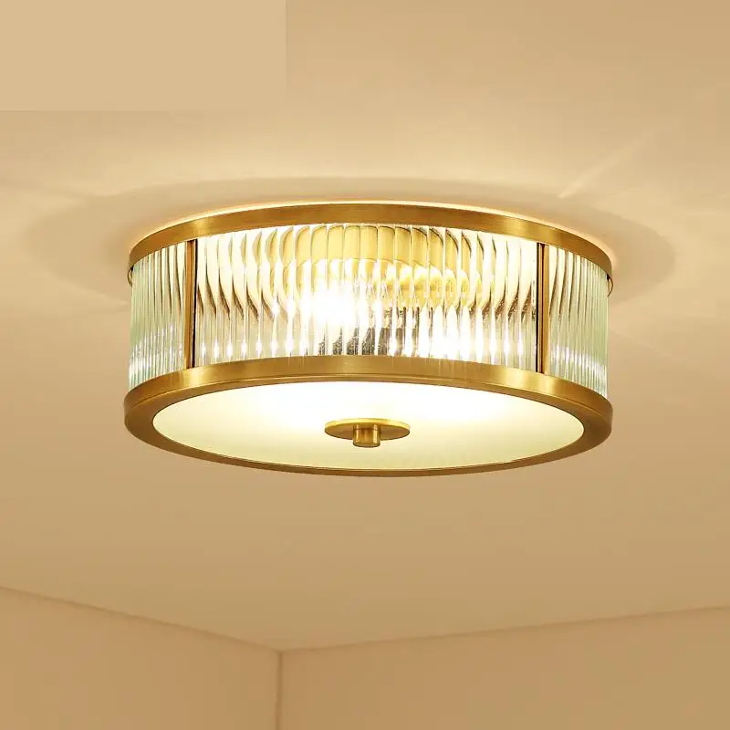 Personalized Living Room Led Ceiling Lights Decoration Rotating Copper