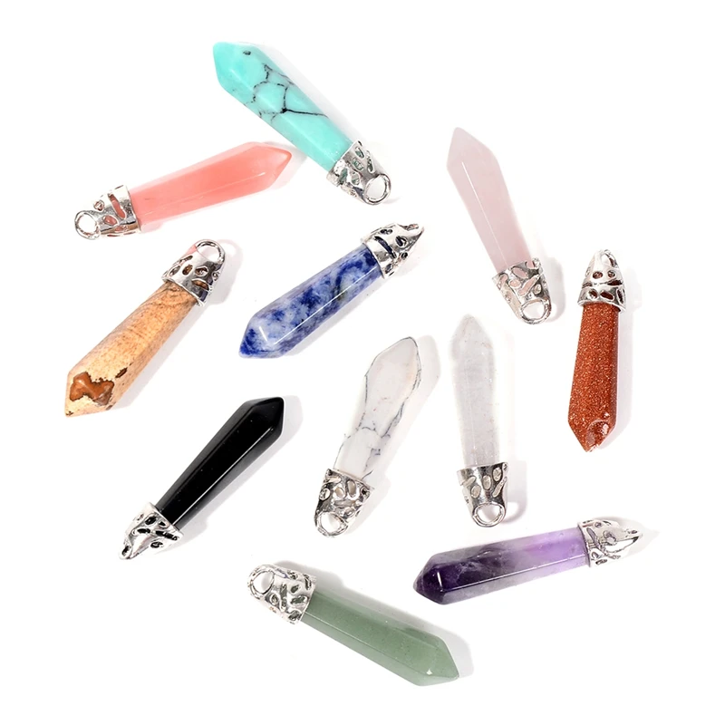 

PINKSEE Hot Sale Crystal Pillar Drop Natural Clear Pendants for Women Charming Jewelry New Arrival Summer Neck Chain Accessories