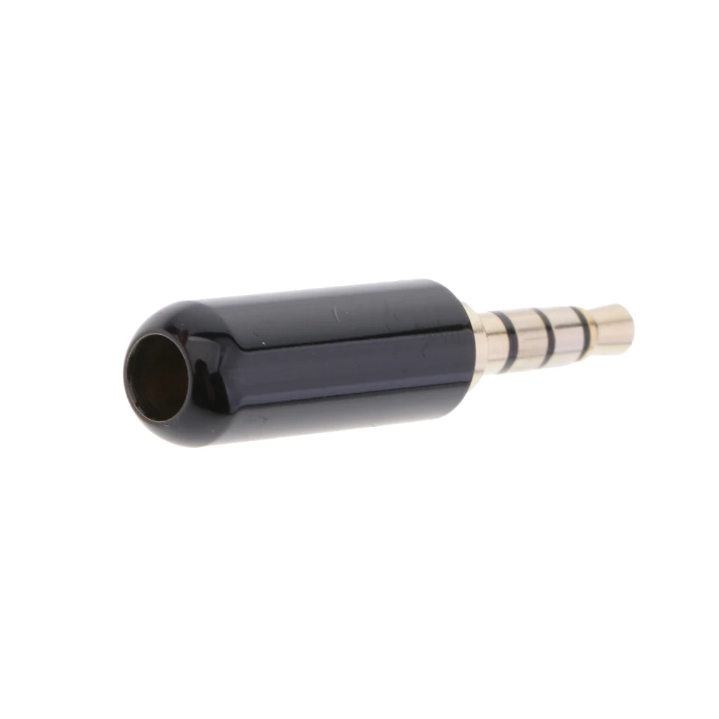 4 Pole 3.5mm Male Repair headphone Jack Audio Soldering Headset Connector DIY Metal Plated Solder Wire Connector