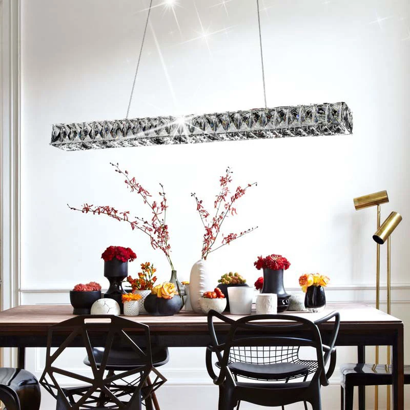 

Modern Restaurant LED Pendant Lamp Crystal Lamp AC85-265V Dining Room Pendant Lights Lighting Fixture LED Crystal Lights