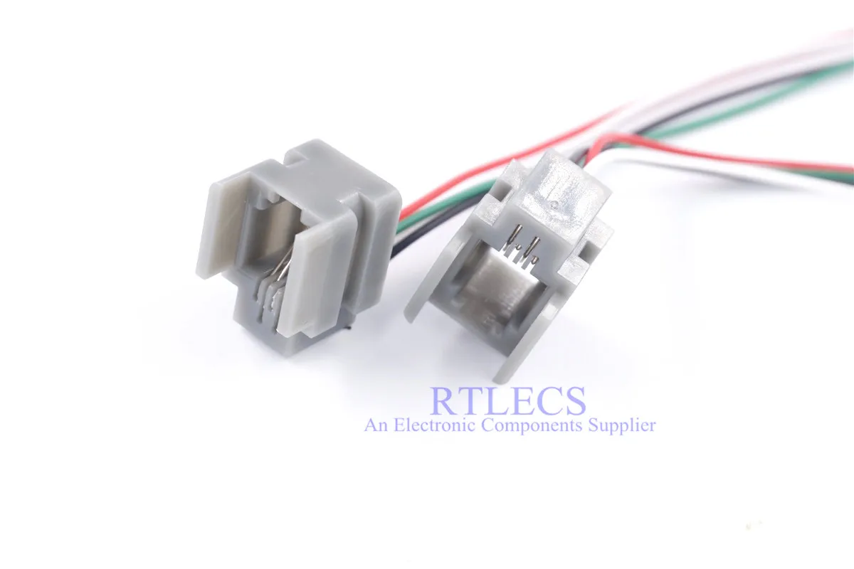 2 шт. 616M-4P4C RJ11 RJ10 RJ09 модульный разъем 616 м 4P4C гнездо Женский обжимной провод 4 ядра длина 15 см сетевой разъем