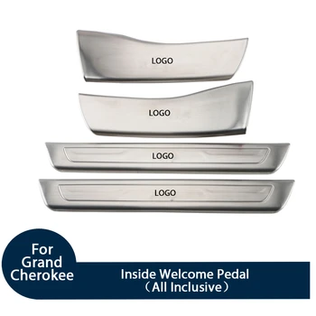 

Car Styling For Jeep Grand Cherokee 2011-2016 Welcome Pedal Chrome Threshold Pedal Protector Car Internal Accessories