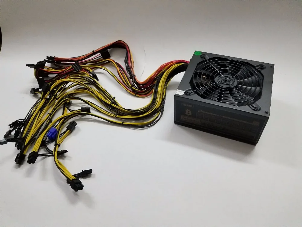 ETH miners источник питания 1600W 12V 125A выход. Включая 26 PCES 4Pin 4+ 4pin 6+ 2Pin 24Pin SATA разъемы от YUNHUI