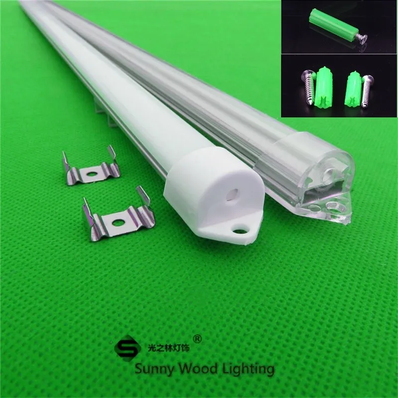 

10pcs of 2m 80inch aluminum profile for led strip,milky/transparent cover/end cap for 12mm strip ,tape light ,bar light channel