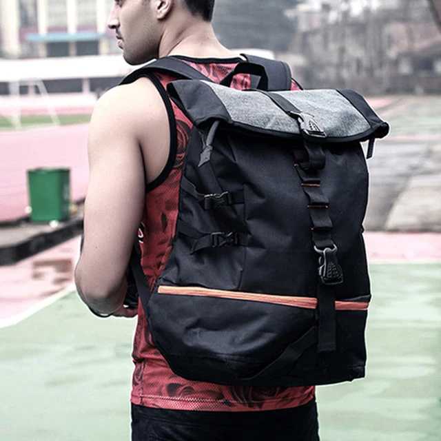 Outdoor Men Large Capacity Basketball Backpack Hiking Gym Fitness