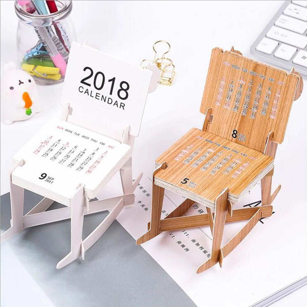 

Mini Cute Rocking Horse Desk Decoration 2018 Calendar Note Scheduling Supplies 2018 Table Calendar Notepads Daily Memos Board