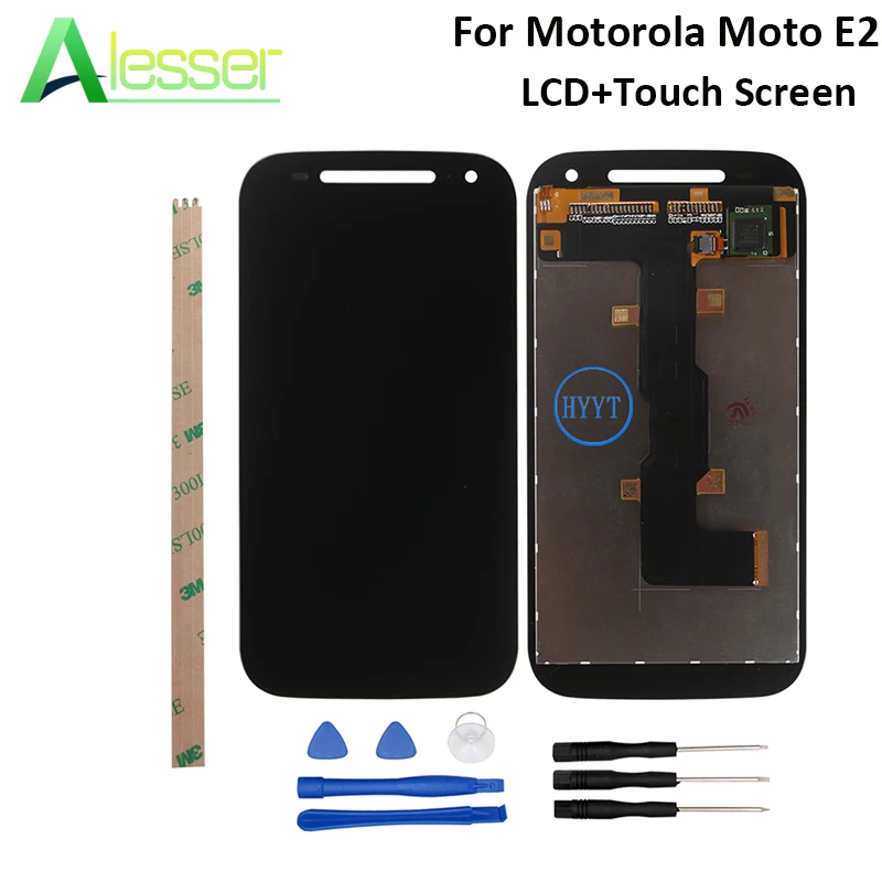 

Alesser For Motorola Moto E2 LCD XT1505 XT1511 XT1524 LCD Display And Touch Screen Screen Digitizer Assembly Replacement +Tools