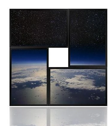  1x6pcs 55-inch LCD screen Irregular shaped mosaic led ultra-slim bezel HD Video Wall Controller for